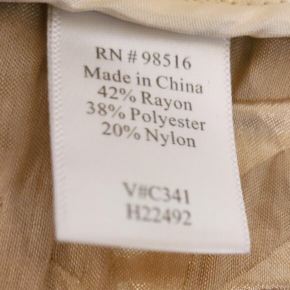 Coldwater Creek Gold Lightweight Short Dressy Jacket - Picture 7 of 8